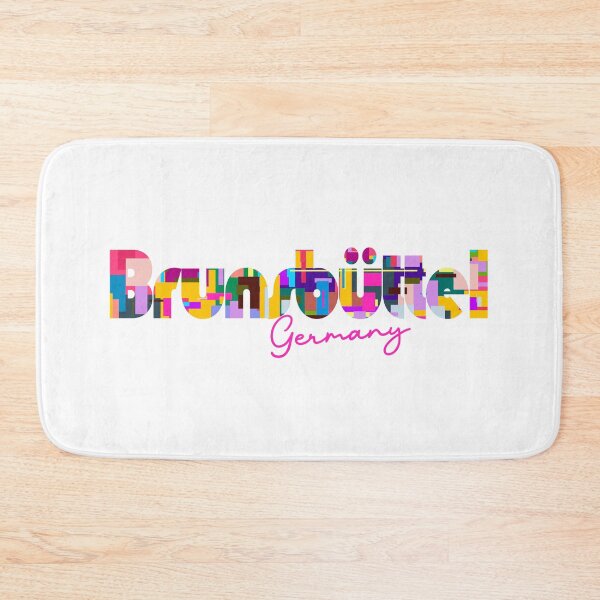Item preview, Brunsbüttel, Germany, Vibrant Abstract City Typography Art designed and sold by Wanderful-roads.