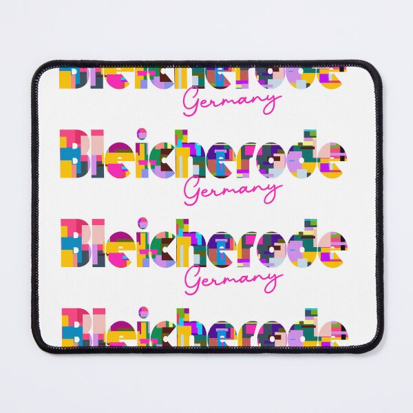 Item preview, Bleicherode, Germany, Vibrant Abstract City Typography Art designed and sold by Wanderful-roads.
