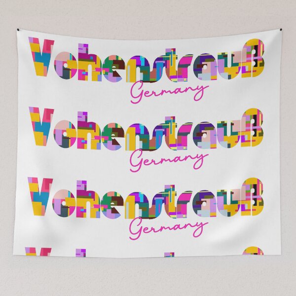 Item preview, Vohenstrauß, Germany, Vibrant Abstract City Typography Art designed and sold by Wanderful-roads.