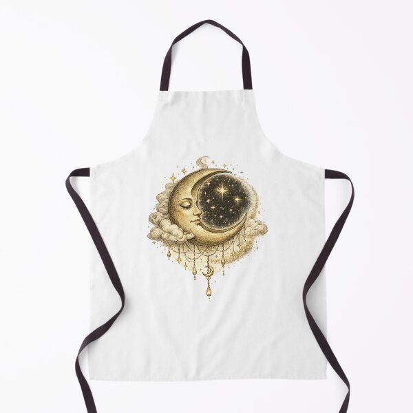 Item preview, Vintage Moon and Stars Celestial Illustration | Boho Crescent Moon Cosmic designed and sold by Saeed Ahmad.