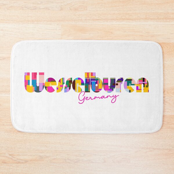 Item preview, Wesselburen, Germany, Vibrant Abstract City Typography Art designed and sold by Wanderful-roads.