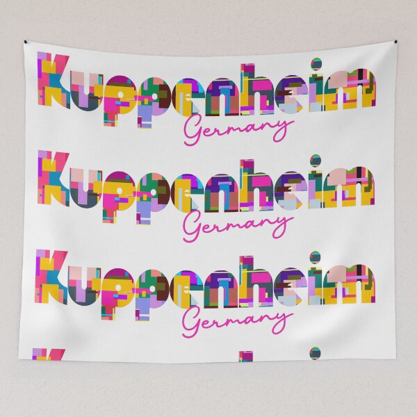 Item preview, Kuppenheim, Germany, Vibrant Abstract City Typography Art designed and sold by Wanderful-roads.