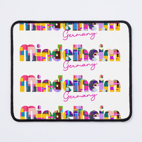 Item preview, Mindelheim, Germany, Vibrant Abstract City Typography Art designed and sold by Wanderful-roads.