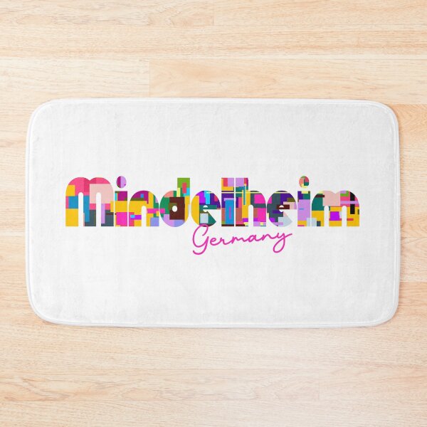 Item preview, Mindelheim, Germany, Vibrant Abstract City Typography Art designed and sold by Wanderful-roads.