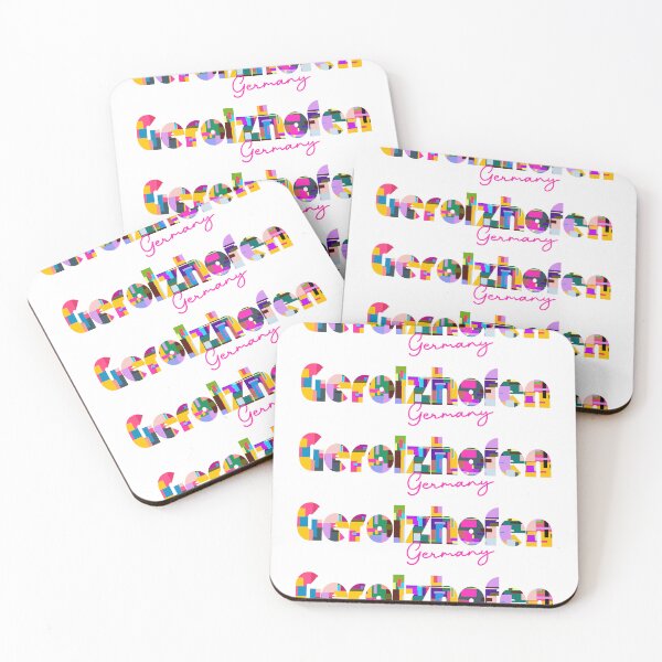 Item preview, Gerolzhofen, Germany, Vibrant Abstract City Typography Art designed and sold by Wanderful-roads.
