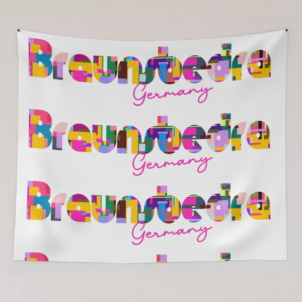 Item preview, Braunsbedra, Germany, Vibrant Abstract City Typography Art designed and sold by Wanderful-roads.