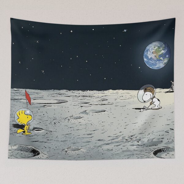 Item preview, Snoopy Woodstock Astronaut Moon Landing Golf Adventure designed and sold by N0WUC1.