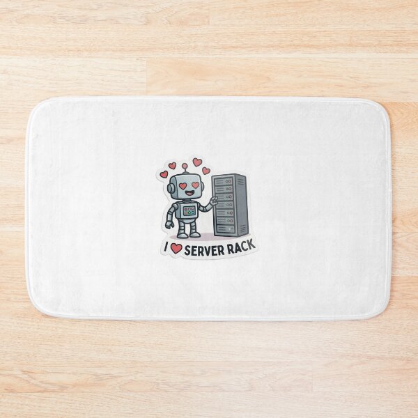 Item preview, I Love Server Rack Cute Robot Sticker designed and sold by Shree shyam khatu ji.