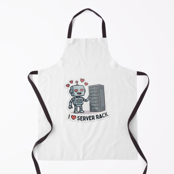 Item preview, I Love Server Rack Cute Robot Sticker designed and sold by Shree shyam khatu ji.