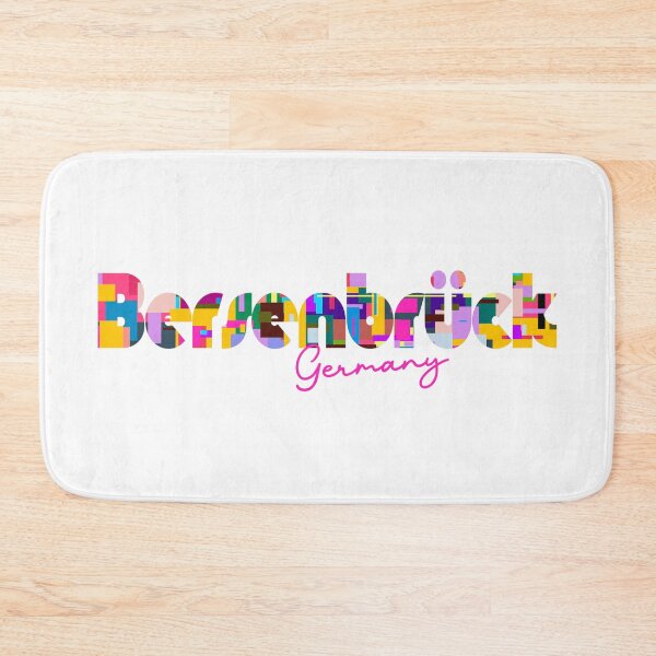 Item preview, Bersenbrück, Germany, Vibrant Abstract City Typography Art designed and sold by Wanderful-roads.