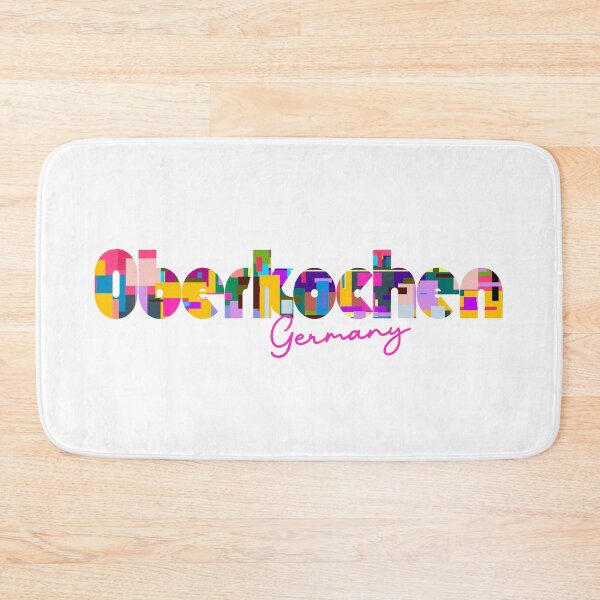 Item preview, Oberkochen, Germany, Vibrant Abstract City Typography Art designed and sold by Wanderful-roads.