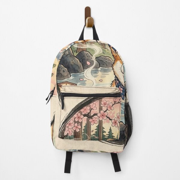 Item preview, Corgi in Onsen Hot Springs - Kawaii Japanese Relaxation designed and sold by TinyLegs.