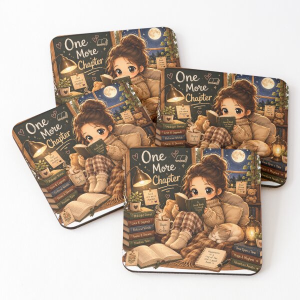 Item preview, One More Chapter | Cozy Chibi Reader designed and sold by YumiStories Shop.