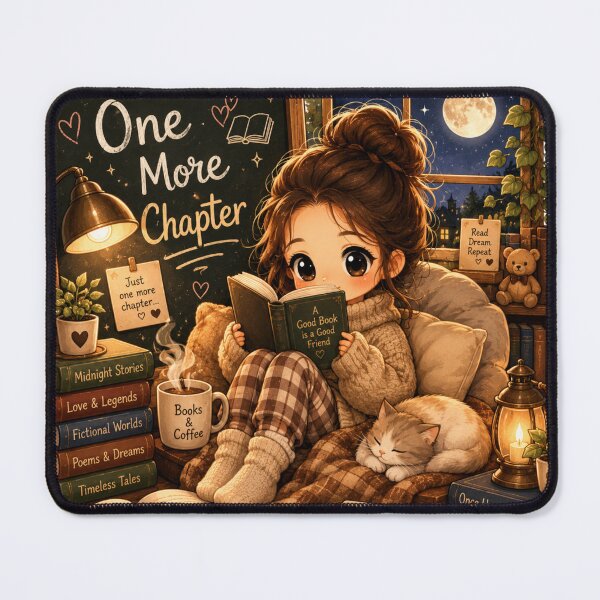 Item preview, One More Chapter | Cozy Chibi Reader designed and sold by YumiStories Shop.