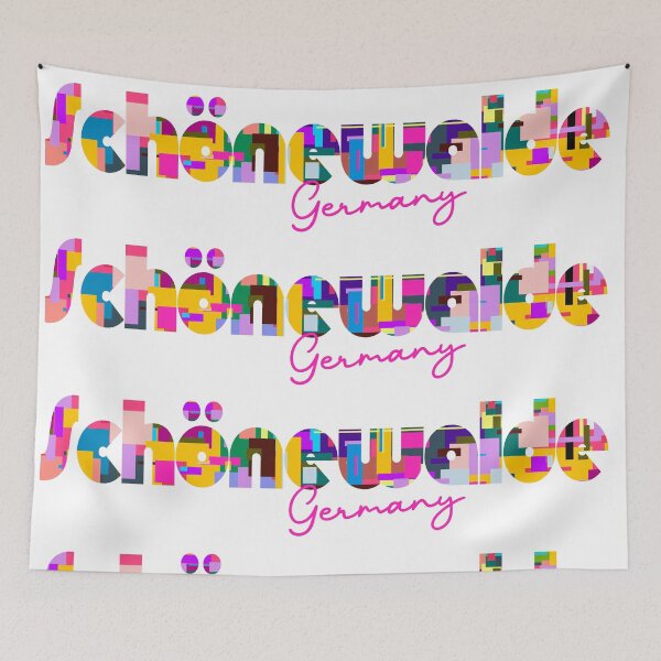 Item preview, Schönewalde, Germany, Vibrant Abstract City Typography Art designed and sold by Wanderful-roads.