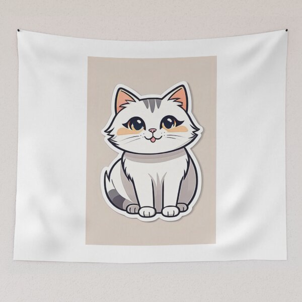 Item preview, Art - Stylized Kawaii Cat, Manga Aesthetics and Stationery designed and sold by AnimeShin.