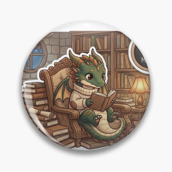 Item preview, Book Dragon | Cozy Chibi Reader  designed and sold by YumiStories Shop.