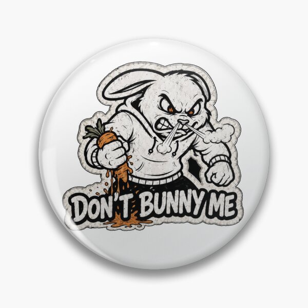 Item preview, Don’t Bunny Me Angry Rabbit Sticker designed and sold by bunnymode.