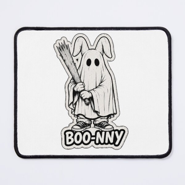 Item preview, BOO-NNY Funny Ghost Rabbit Halloween Sticker designed and sold by bunnymode.