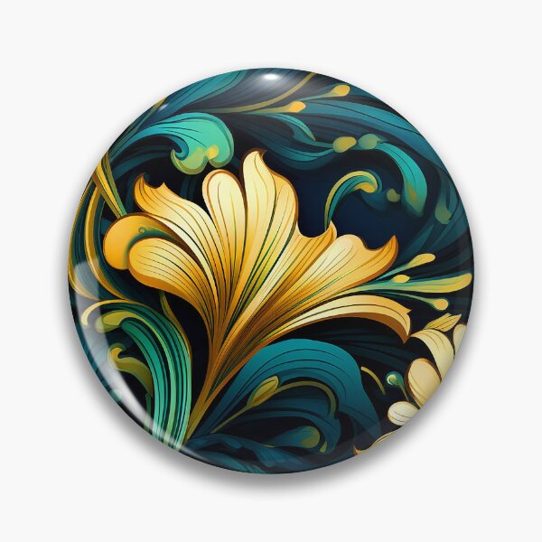 Item preview, Art Nouveau Blue, Green And Golden Decorative Floral  designed and sold by DEC02.