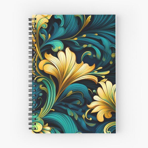 Item preview, Art Nouveau Blue, Green And Golden Decorative Floral  designed and sold by DEC02.