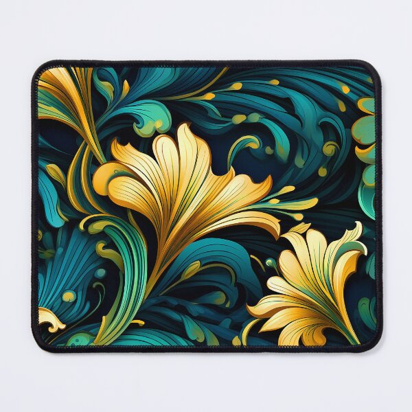 Item preview, Art Nouveau Blue, Green And Golden Decorative Floral designed and sold by DEC02.