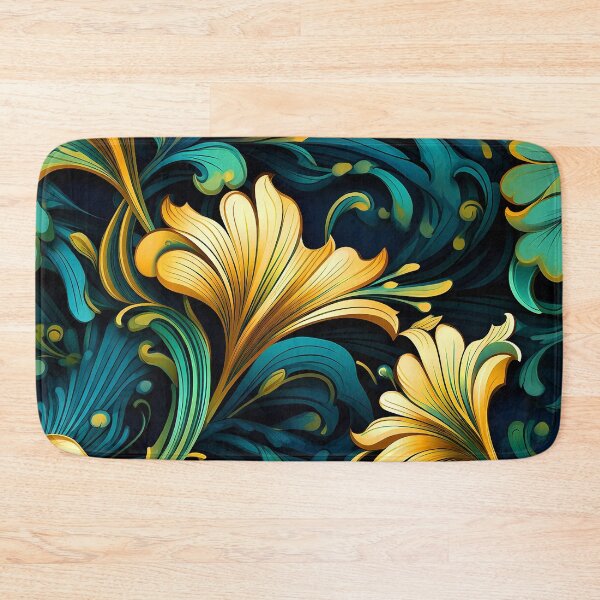Item preview, Art Nouveau Blue, Green And Golden Decorative Floral  designed and sold by DEC02.