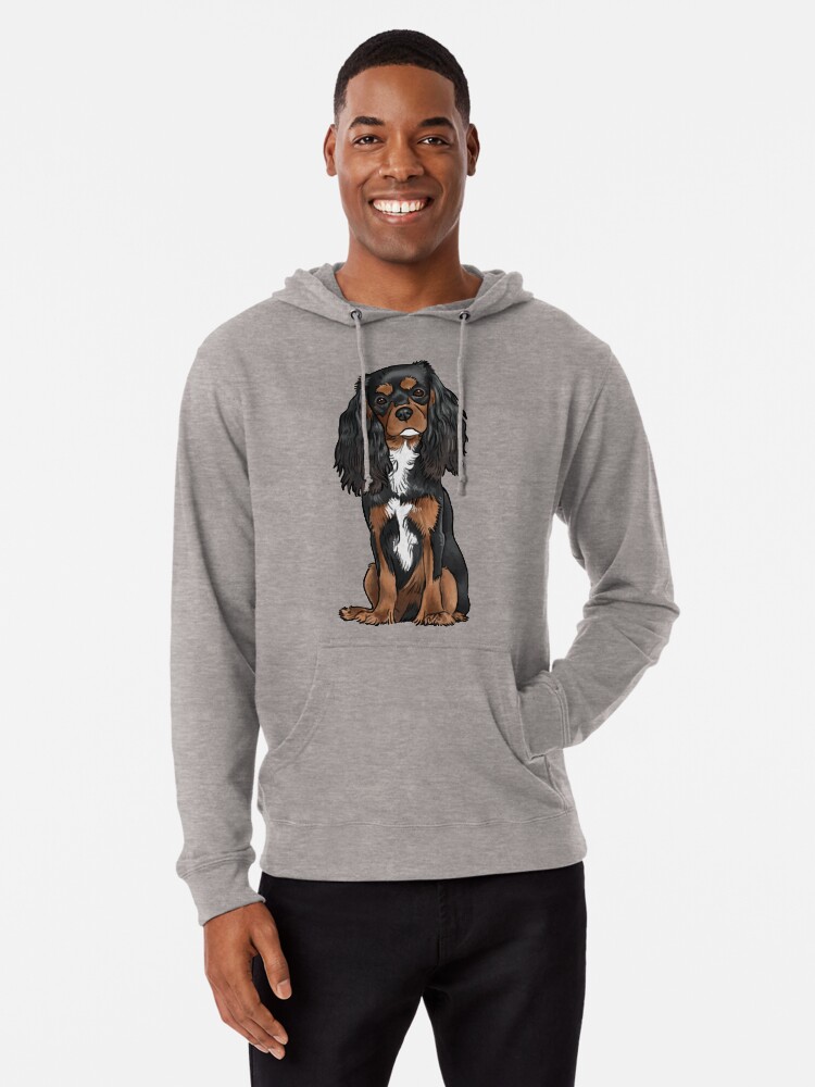 Cavalier King Charles Spaniel Black and Tan Lightweight Hoodie for Sale by jollyinu Redbubble