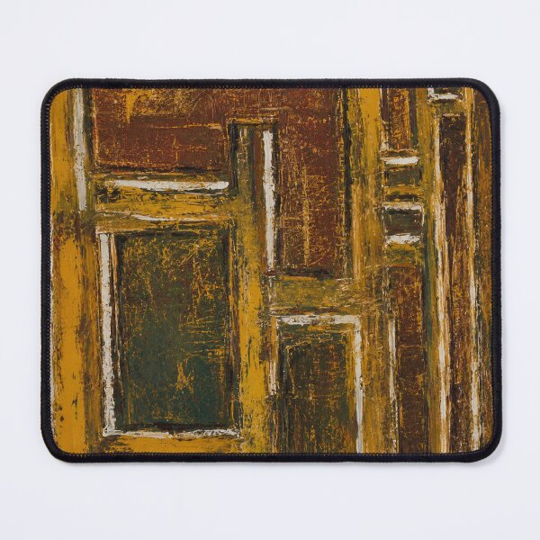 Item preview, Abstract geometric composition with an ochre and brown wood effect designed and sold by Ingorgia Studio.