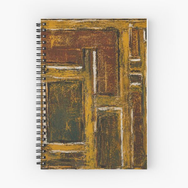 Item preview, Abstract geometric composition with an ochre and brown wood effect designed and sold by Ingorgia Studio.