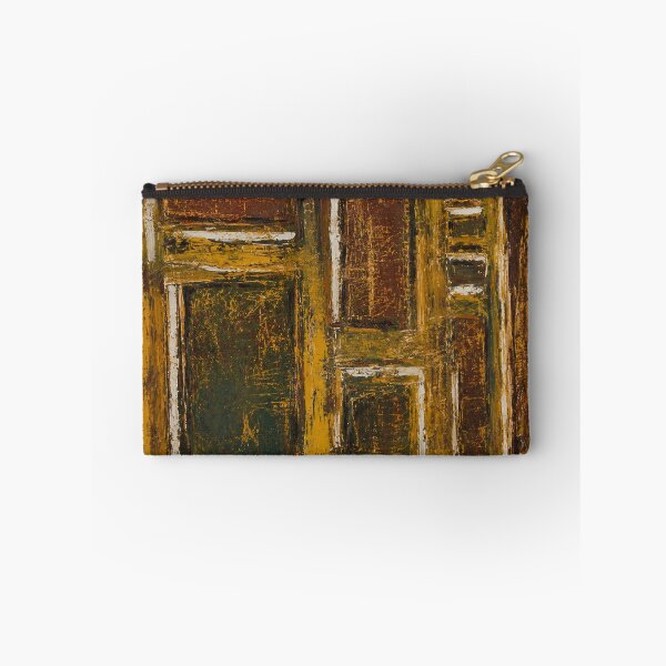 Item preview, Abstract geometric composition with an ochre and brown wood effect designed and sold by Ingorgia Studio.