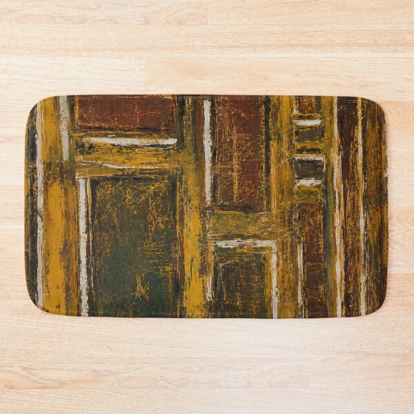 Item preview, Abstract geometric composition with an ochre and brown wood effect designed and sold by Ingorgia Studio.