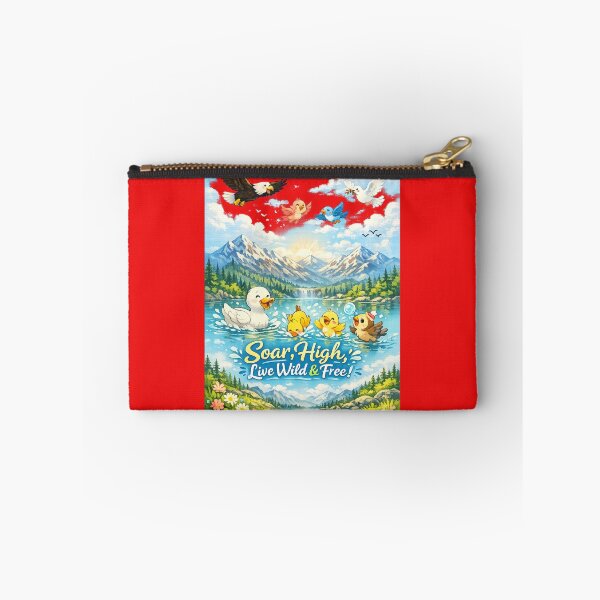 Item preview, Soar High Live Wild & Free Bird Illustration – Colorful Mountain Landscape Art designed and sold by EdgeSphere.