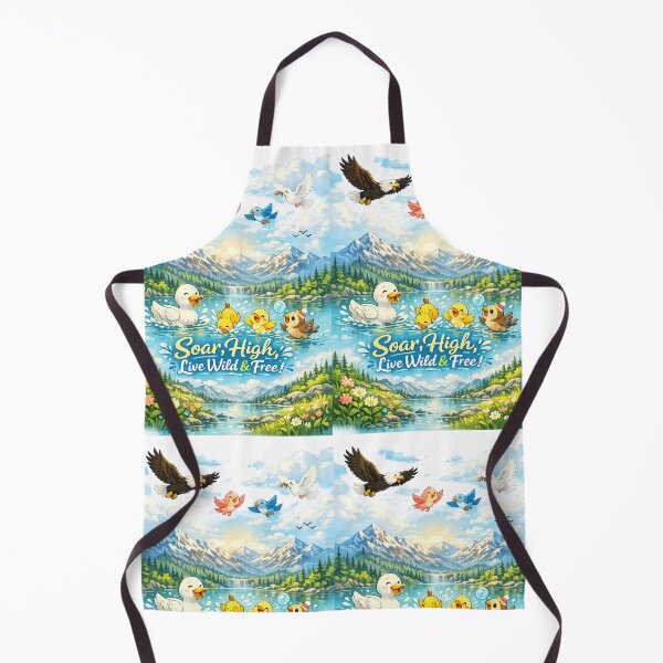 Item preview, Soar High Live Wild & Free Bird Illustration – Colorful Mountain Landscape Art designed and sold by EdgeSphere.