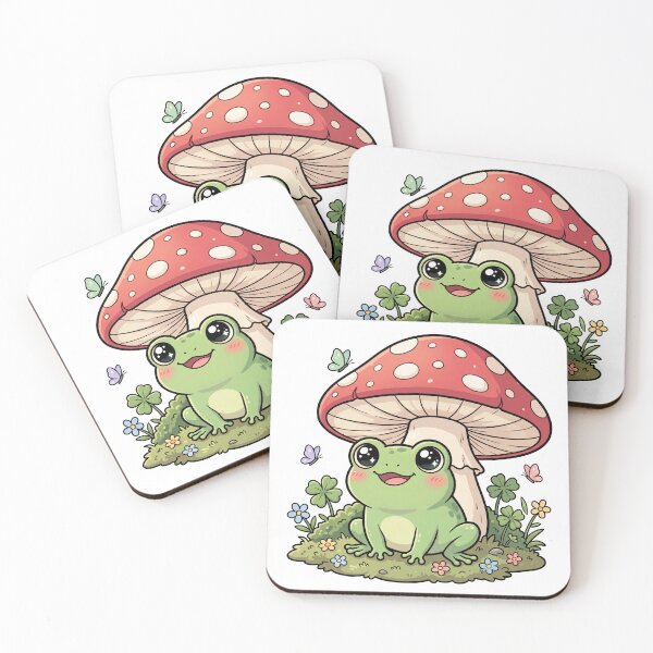 Item preview, Cute Frog Under Mushroom | Kawaii Forest Cottagecore Animal T-Shirt designed and sold by Him0227.