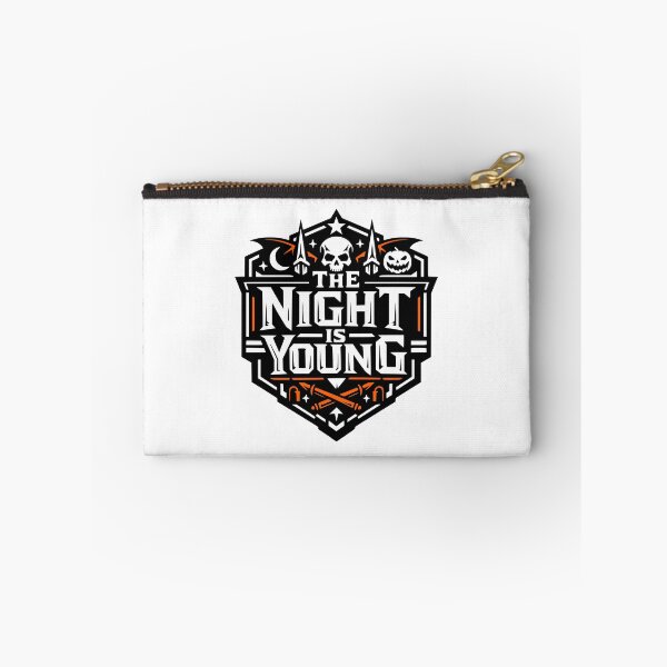 Item preview, The Night Is Young Spooky Halloween Skull Design designed and sold by AntiqueImages.