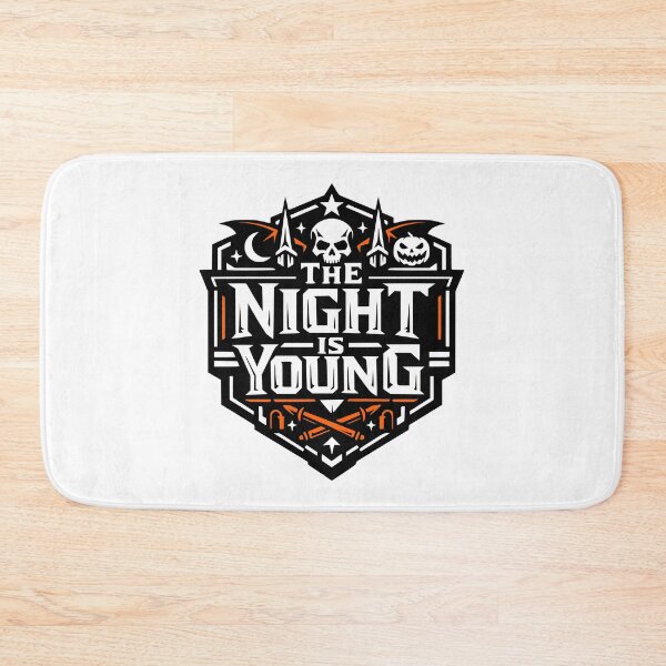 Item preview, The Night Is Young Spooky Halloween Skull Design designed and sold by AntiqueImages.