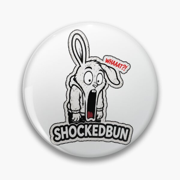 Item preview, SHOCKEDBUN Funny Shocked Rabbit Reaction Sticker designed and sold by bunnymode.