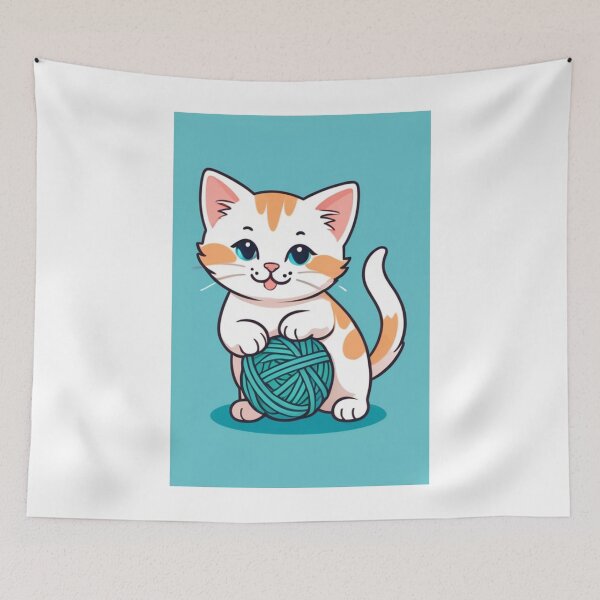 Item preview, Illustration - Adorable Kitten, Kawaii Style designed and sold by AnimeShin.