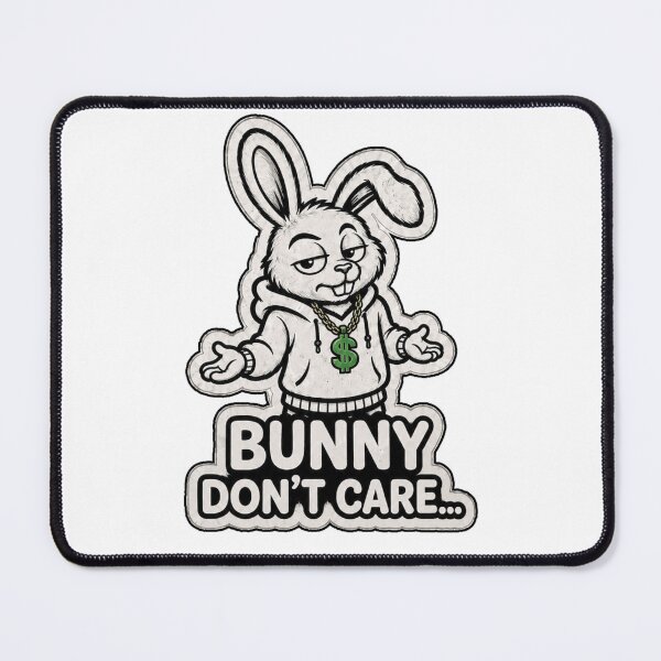 Item preview, Bunny Don’t Care Funny Rabbit Attitude Sticker designed and sold by bunnymode.