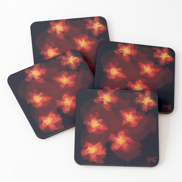 Item preview, Fiery florals designed and sold by ButterfliNest.