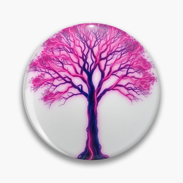 Item preview, A Tree With Roots Made Of Glowing Neon Threads Ret designed and sold by QuirkThreadsCo.