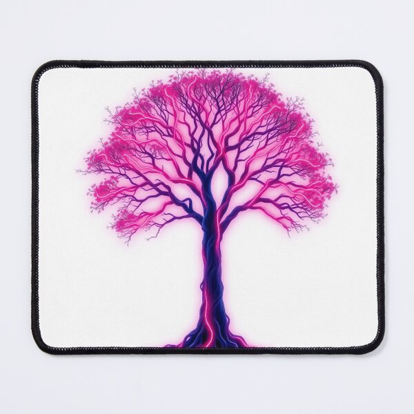 Item preview, A Tree With Roots Made Of Glowing Neon Threads Ret designed and sold by QuirkThreadsCo.