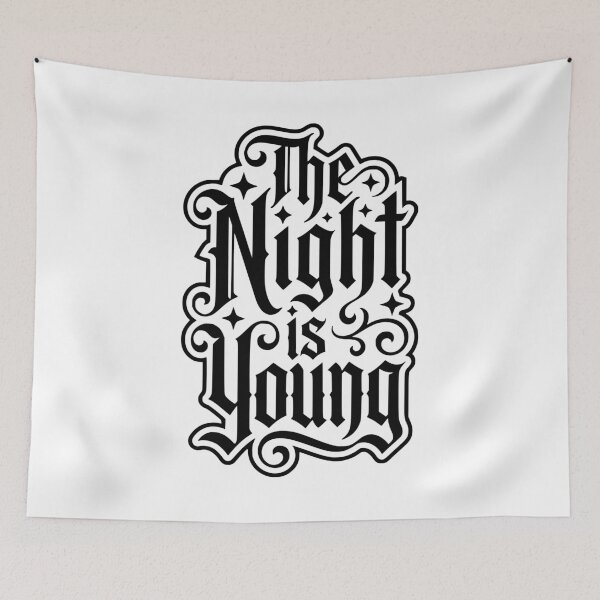 Item preview, The Night is Young Gothic Spooky Halloween Design designed and sold by AntiqueImages.