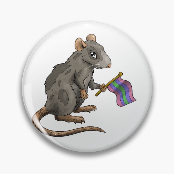 Item preview, Trigender Pride rat designed and sold by RootSpellStudio.