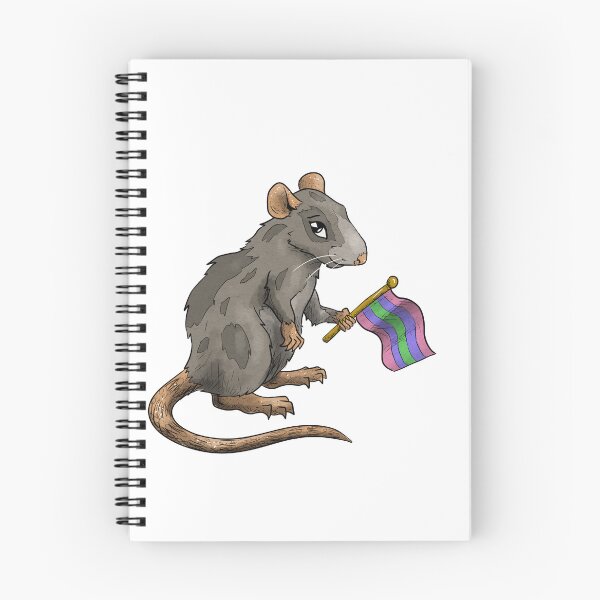 Item preview, Trigender Pride rat designed and sold by RootSpellStudio.