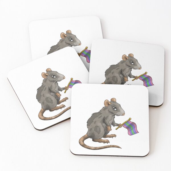 Item preview, Trigender Pride rat designed and sold by RootSpellStudio.