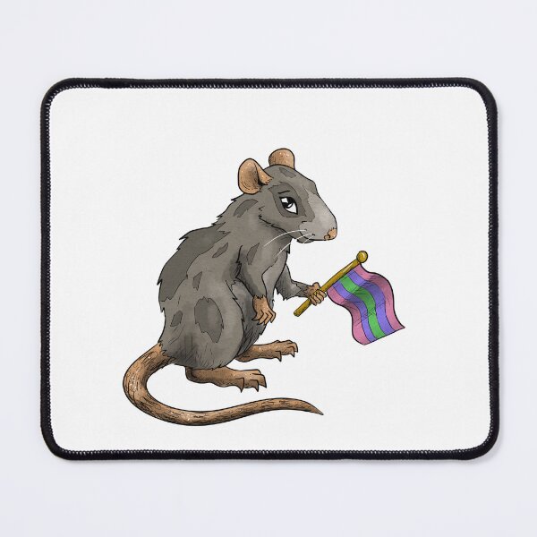 Item preview, Trigender Pride rat designed and sold by RootSpellStudio.