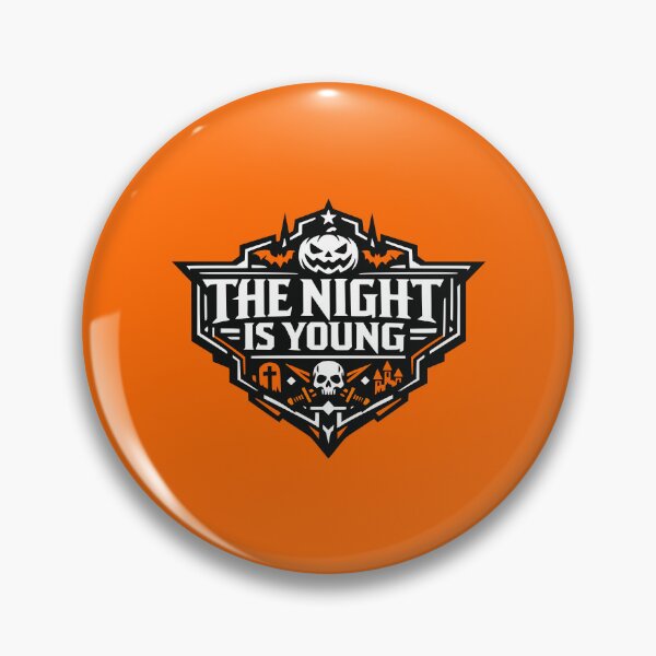 Item preview, The Night Is Young Halloween Spooky Emblem designed and sold by AntiqueImages.