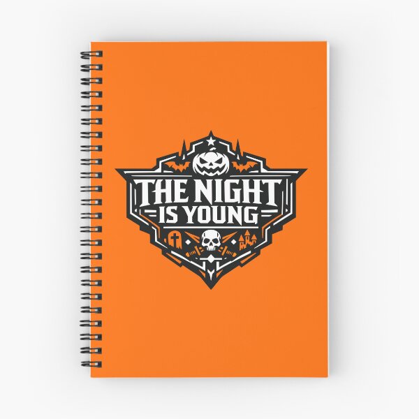 Item preview, The Night Is Young Halloween Spooky Emblem designed and sold by AntiqueImages.